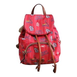 St. Louis Cardinals MLB Dooney & Bourke canvas leather drawstring backpack